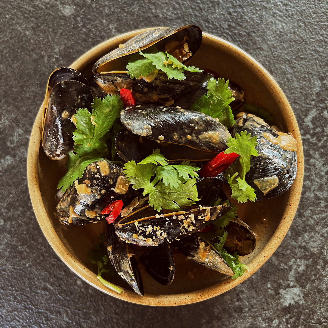 Krämiga musslor med Fish Masala