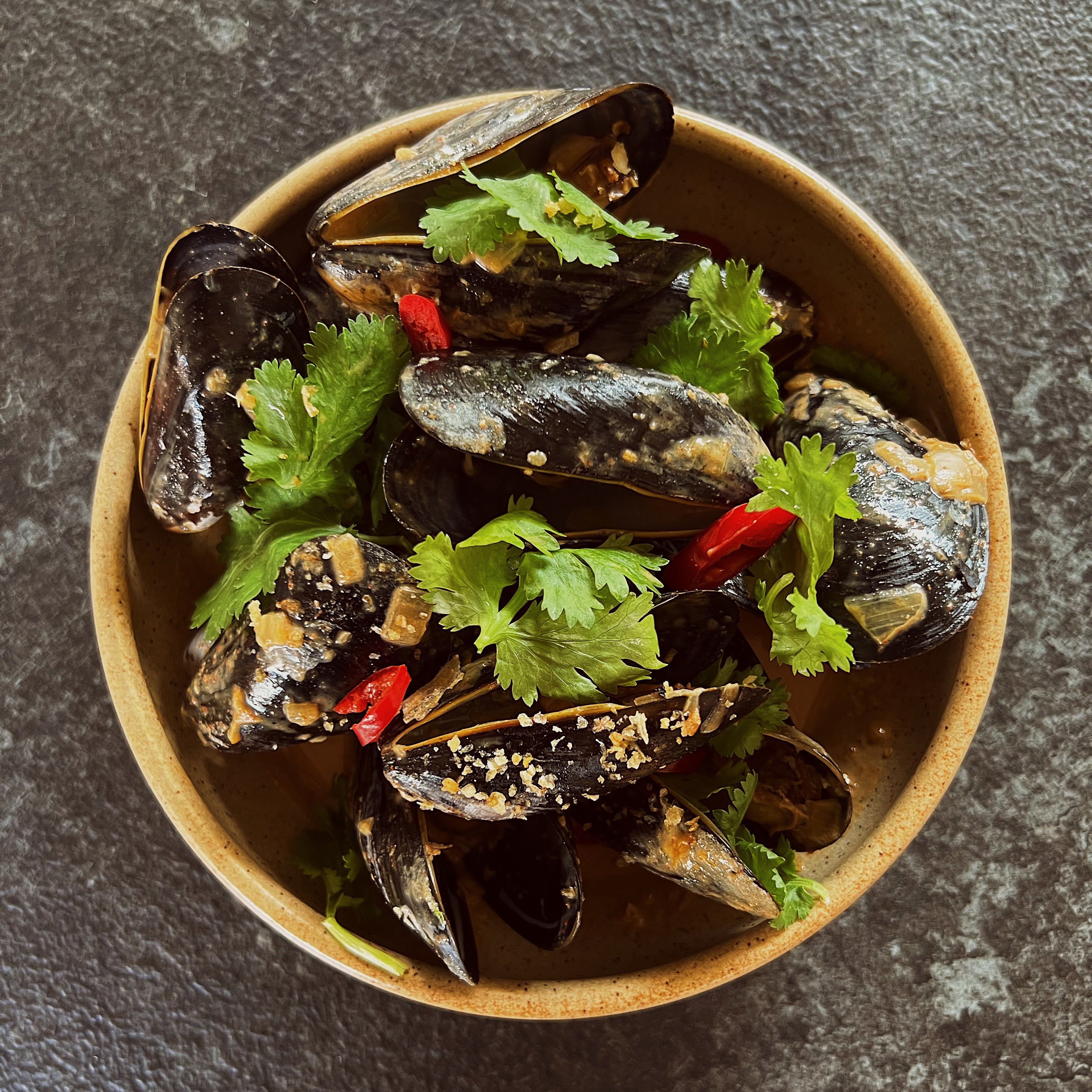 Krämiga musslor med Fish Masala